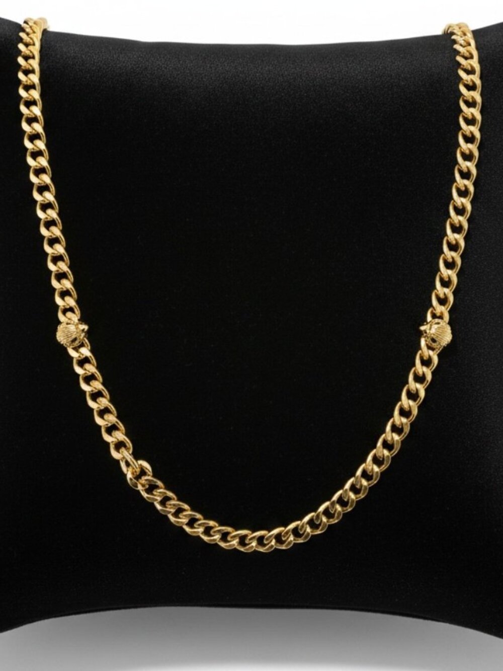Kurt Geiger Polished Gold Cuban Link Necklace